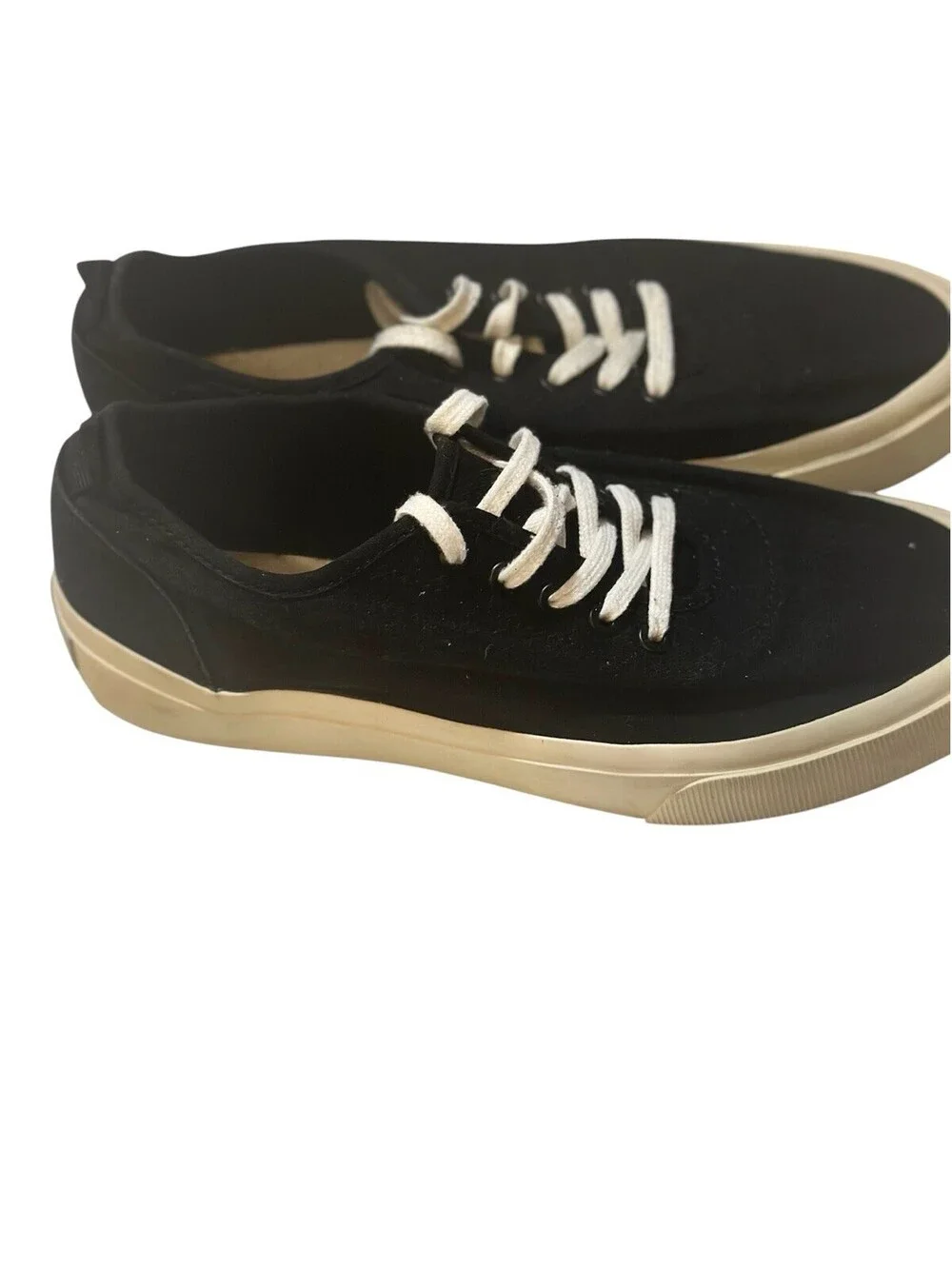 Everlane Women’s 8 The Forever Organic Cotton Shoes Black Canvas Sneakers New